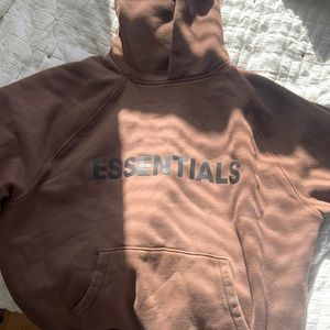 essentials brown hoodie